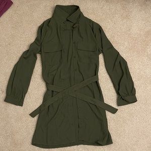 F21 chiffon button midi length Small